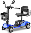 4 Wheel Electric Power Mobility Scooter for Adults, Electric Scooter for Seniors Folding Mobility Scooter -Max Speed 5 Mph,15 Miles Long Travel Range
