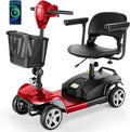 Wooken Mobility Scooters for Seniors, Adults, 4 Wheels Foldable Powered Mobility Scooter 264 lbs All Terrain, Compact Heavy Duty Electric Powered Wheelchair with Seat for Travel, Smart Safety System