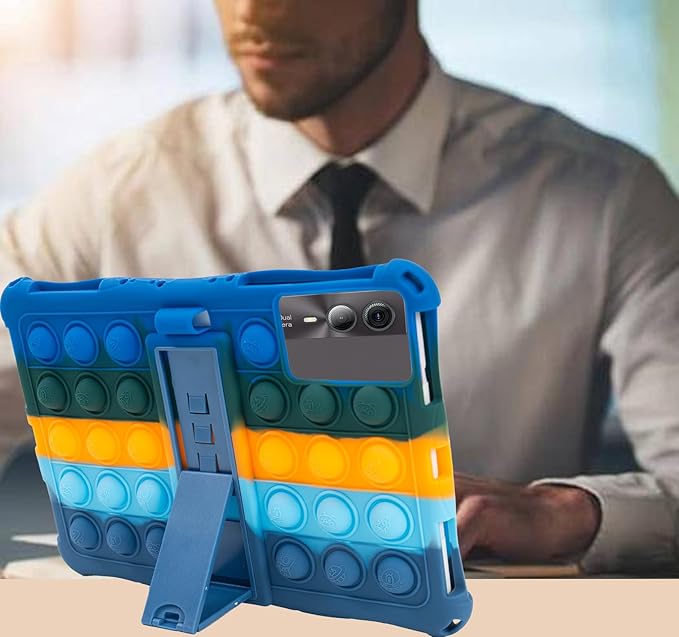 Silicone Tablet Case with Stand/Shoulder Strap/Stylus Pen Compatible with Blackview Tab 90 WiFi,SVITOO P11,Suicoey P80,DOOGEE U11 Pro /T30SE,ApoloSign EP1095T 11" Deepblue