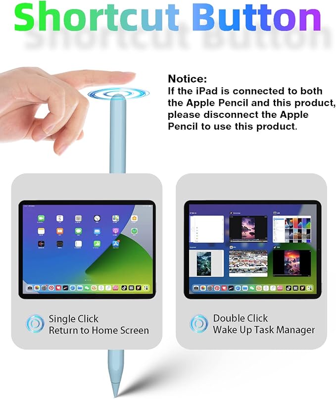 Gnanlen iPad Pencil 2nd Generation with Magnetic Wireless Charging, Same as Apple Pencil 2nd Generation,The Pen Compatible with iPad Pro 11 in 1/2/3/4,iPad Pro 12.9 in 3/4/5/6,iPad Air 4/5,iPad mini