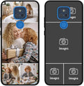 Custom Photo Case for Motorola Moto G Play 2021, Create Your Own Picture Collage Phone Case, Soft Drop Protection, Personalized Anti-Scratch TPU Soft Cover, Gifts for Family Friends, Black