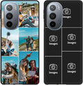 Customized Photo Case for Motorola Moto Edge Plus/Edge+ 2022 6.7 inch, Personalized Collage Design Phone Cover, Custom Picture Black Silicone Soft Slim Rubber Case, Gift for Couple Lover Bestie