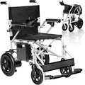 [2025 Upgrade] Hassky Electric Wheelchair for Adults Foldable, 15 Miles Range Motorized Wheelchair, All Terrain Power Wheelchairs for Seniors Supports Up to 350 lbs White