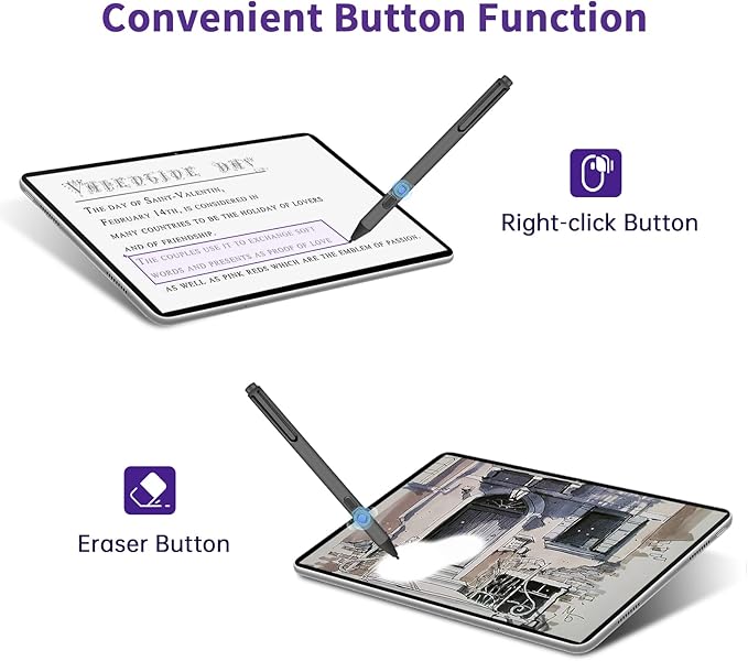 Uogic Pen for Microsoft Surface, 4096 Pressure Sensitivity Palm Rejection Stylus, for Surface Pro (6th/7th/7+/8th/9th/10th/X Gen), Surface Go (1st/2nd/3rd Gen), Surface Book (1st/2nd/3rd Gen)