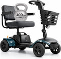 Vive Mobility Scooter for Adults - 4 Wheel Powered Electric Scooter w/Seat for Seniors - 400 lbs Capacity & Extended Range Battery w/Charger - Headlight, Basket & Extra Foot Space