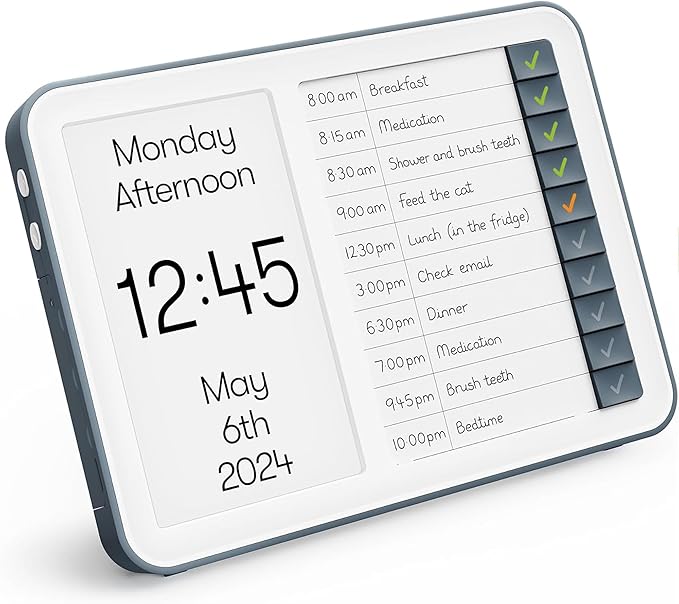 Relish Day Hub Dementia Clock HD Large Screen Digital Calendar for Seniors with Memory Loss