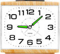 DTKID Large Alarm Clock for Bedside, Silent Non-Ticking Analog Clock with Night Light, Battery Powered, Gradually Increasing Alarm for Heavy Sleepers, Seniors