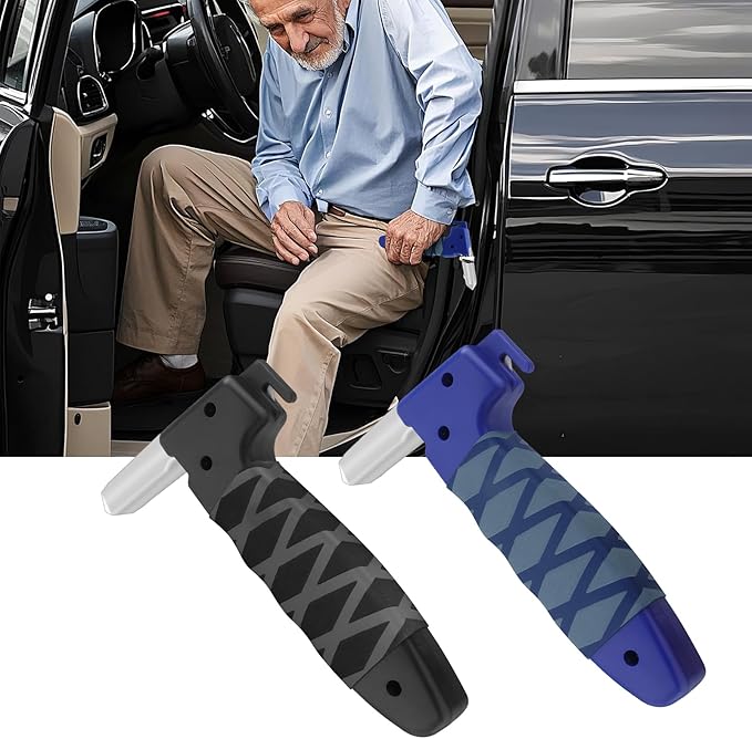 2 Pack Car Door Handle for Elderly,Portable Vehicle Support Car Cane,3 in 1 Car Handle Assist,Auto Cane Car Grab Handle to Get Out of Car for Seniors and Handicapped,Supports Up to 330 Pounds