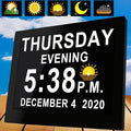 Véfaîî 26 Alarms Digital Clock Large with 1280 * 800P HD, Auto DST, Custom Reminders, 6 Display, 7 Color Modes, 10-Level Auto Dimmer, Clock for Seniors & Schoolkids-8 INCH with Remote