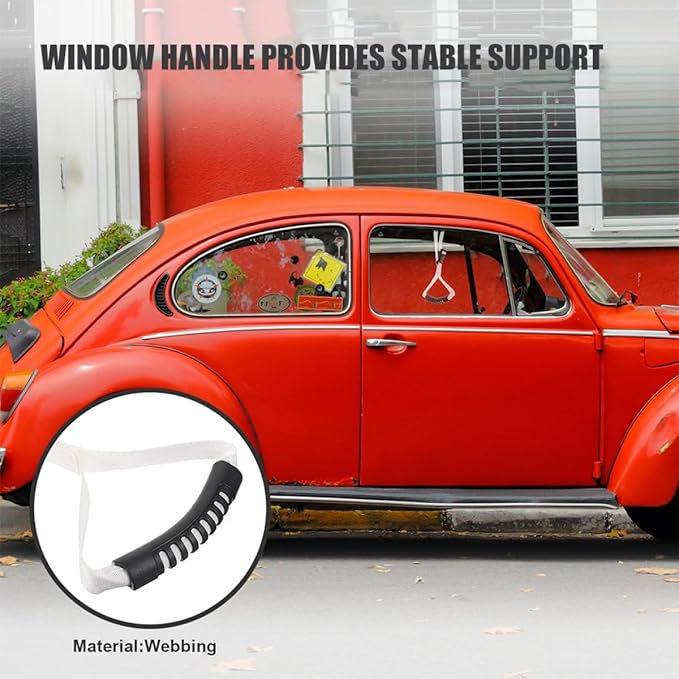 Happyyami Car Door Assist Handle 2Pcs Non-Slip Portable Elderly Car Handle for Seniors Vehicle Grip Support Aid for Safe Entry and Exit