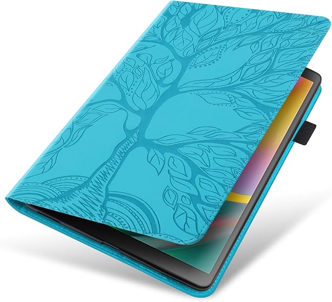 Case for Samsung Galaxy Tab S5e 10.5 2019 SM-T720/T725 Premium PU Leather Stand Flip Wallet Case Multiple Viewing Angles Lightweight Folio Cover with Card Pockets Stylus Loop Elastic Band - Turquoise