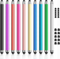 Stylus Pens for Touch Screens 10 Multipack, Universal Stylus Pen High Sensitivity, Stylus Pen for iPhone, iPad, Android, Galaxy Microsoft,Chromebook Tablet All Touch Screens(20 Replaceable Tips)