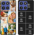 Custom Personalized Case for Motorola Moto G Stylus 5G 2025 6.7", Customized Multiple Photos Collage Text Phone Cover, Full Body Shockproof Soft Silicone Case, Anti-Scratch, Wireless Charging, Black