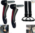 2PCS 4 in 1 Car Door Handle & 2PCS Hand Grab Straps for Elderly, Door Assist Handles Vehicle Support Handles, Multifunction Car Grab Handle, Car Door Latch Handle for Seniors