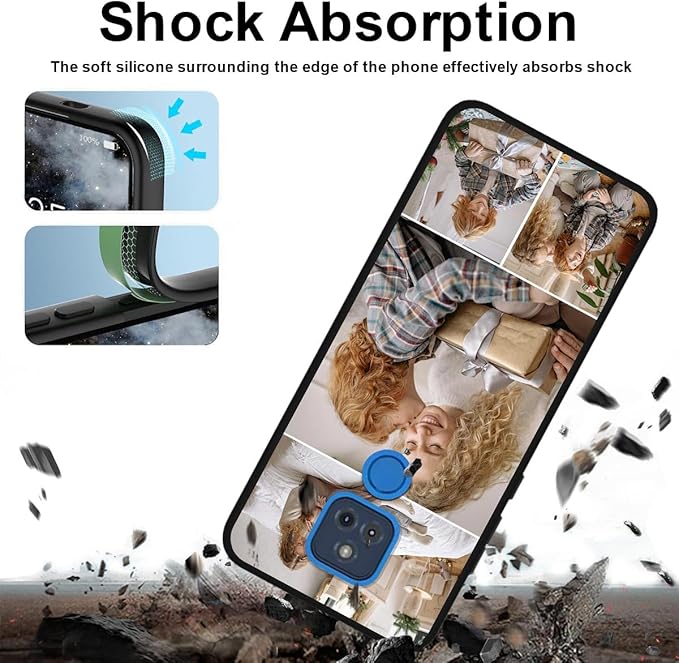 Custom Photo Case for Motorola Moto G Play 2021, Create Your Own Picture Collage Phone Case, Soft Drop Protection, Personalized Anti-Scratch TPU Soft Cover, Gifts for Family Friends, Black