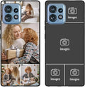 Custom Photo Case for Motorola Moto Edge Plus/Edge+ 2023, Create Your Own Picture Collage Phone Case, Soft Drop Protection, Personalized Anti-Scratch TPU Soft Cover, Gifts for Family Friends, Black