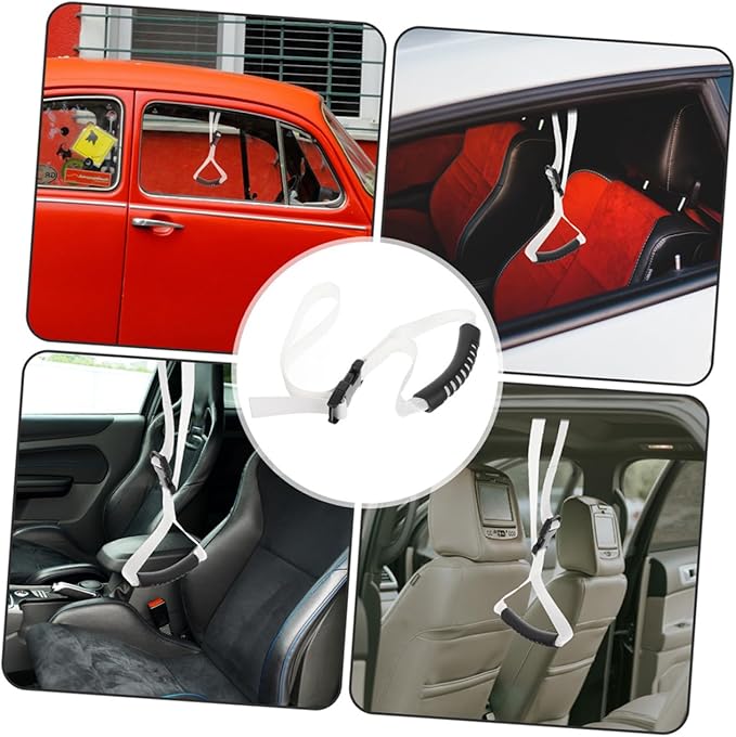 HEALLILY 2pcs Elderly Car Door Handle Assist Portable Car Armrest Transfer Aids for Seniors Non-Slip Grip Sturdy Construction Quick Installation for Automotive Mobility