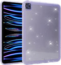 Dteck for iPad Pro 11 Inch M4/M5 (2024/2025 Release) Translucent Tablet Case, Stylish Shimmer Design, Ultra Slim Thin Lightweight, Soft TPU Scratch Resistant Shockproof Protective Cover Shell, Purple