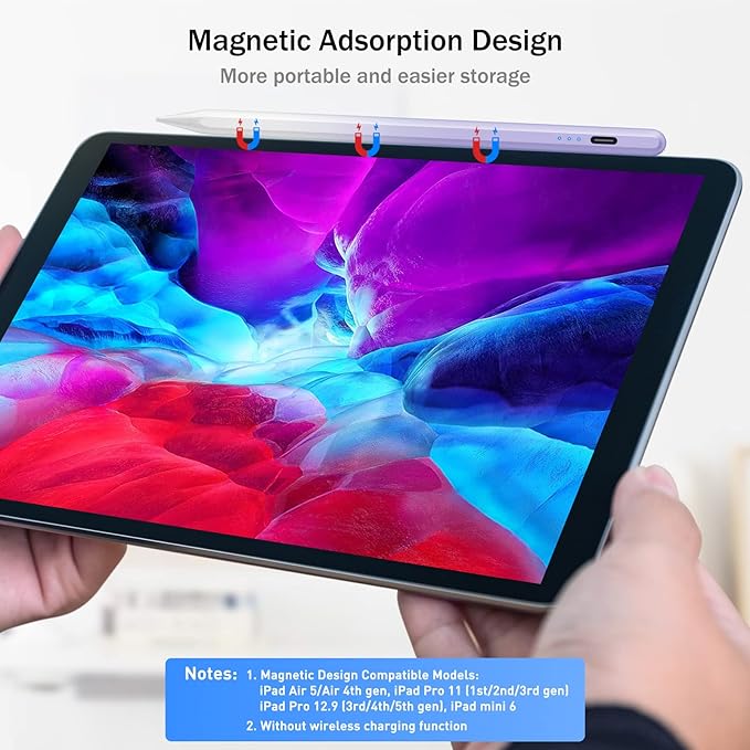 Cisteen Stylus Pen for iPad 2026-2018 with Faster Charge,Tilt Sensor Pencil Compatible with iPad 10/9/8/7/6,11th A16,Air 11/13 M2/M3/M4,Pro 11/13 M4/M5,Pro 12.9",Air 5/4/3,Mini 7/6/5