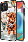 for Moto G Stylus 5G 2024 Phone Case, Soft TPU Shockproof Full Body Protection Cover 6.7" for Moto G Stylus 5G 2024, Lightweight Compatible Wireless Charging, Cute Highland Cows