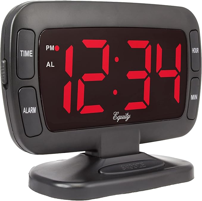 Equity 30016 Large 1.8 Inch Tilt LED Alarm Clock