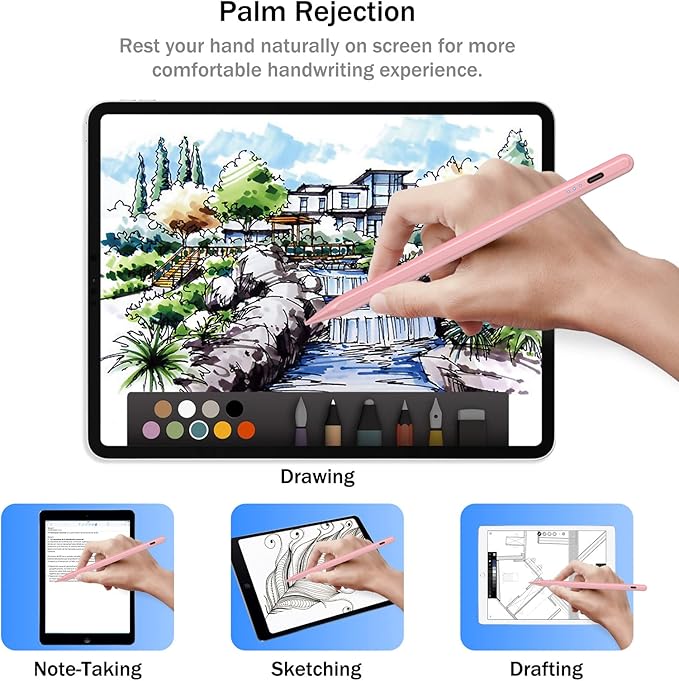 Cisteen Stylus Pen for iPad 2026-2018 with Faster Charge,Tilt Sensor Pencil Compatible with iPad 10/9/8/7/6,11th A16,Air 11/13 M2/M3/M4,Pro 11/13 M4/M5,Pro 12.9",Air 5/4/3,Mini 7/6/5