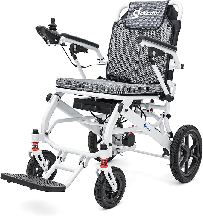 Aotedor Electric Wheelchairs for Adults,22 Miles Long Travel Range with 2 Lithium Batteries All Terrain Power Wheelchair,Ultra Lightweight 39Lbs Folding Compact Motorized Wheelchair,Airline Approved