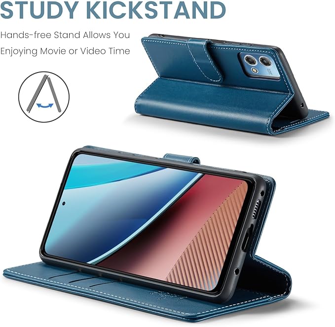 FLIPALM Wallet Case for Moto G Stylus 5G 2024, RFID Blocking Credit Card Holder, PU Leather Folio Flip Kickstand Protective Shockproof Cover for Motorola Moto G Stylus 5G 2024 (Blue)