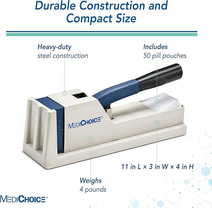 MediChoice Hand Operated Heavy-Duty Pill Crusher System PLC5000