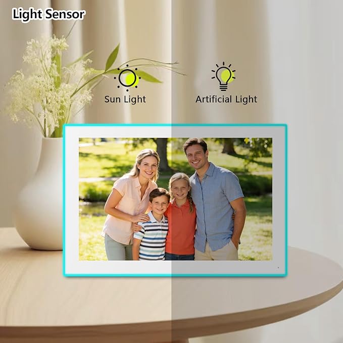 Moonka 10.1" Wall Planner Digital Calendar & Chore Chart with LED Reminder Light, Smart Full HD Touchscreen Interactive Display for Family Schedules, Meal Planner, To Do List, Great for Organizing Your 2026 Calendar