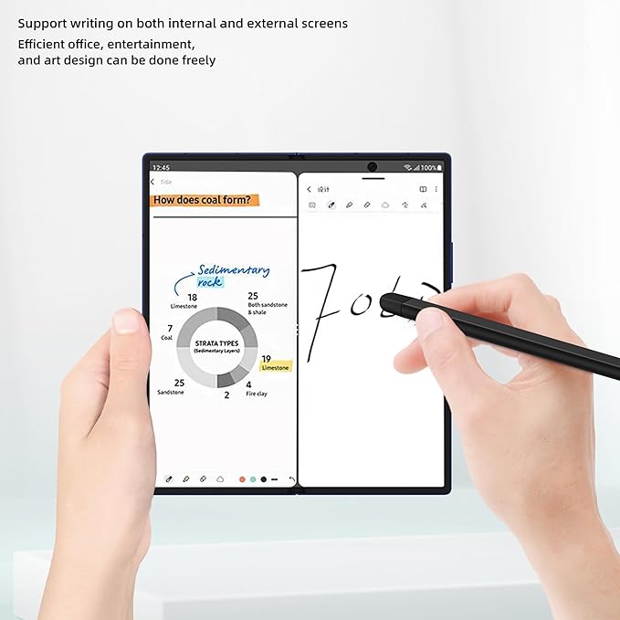Oterkin Stylus Pen for Samsung Galaxy Z Fold 7, Supporting Both Internal and External Screen, S Pen Compatible with Galaxy Fold 7 Phone Touch Screen Stylus Pen (Black)