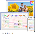 Westsee 15.6" Digital Wall Calendar Frame – Interactive Touchscreen Eletronic Calendars, Smart Family Planner for Schedule, Photo Display, Meals, Chore Chart & Tasks, Wall & Desk Mountable (Ultramarine)