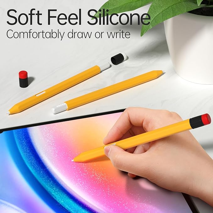 AZF Compatible with Samsung Galaxy Tab S Pen S11/S11 Ultra S Pen Case,Classic Design Silicone Protective Sleeve, Anti-Slip, Drop-Resistant Comfortable gripSupport Magnetic Charging. (Yellow)
