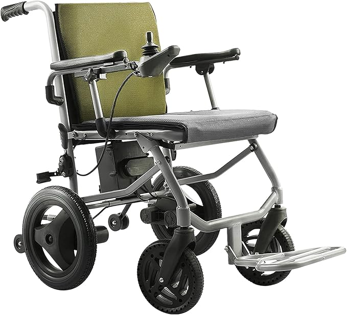 Culver Mobility Kano Foldable Electric Wheelchair, Travel Size, User-Friendly, Wheelchairs for Adults Lightweight, (Green)