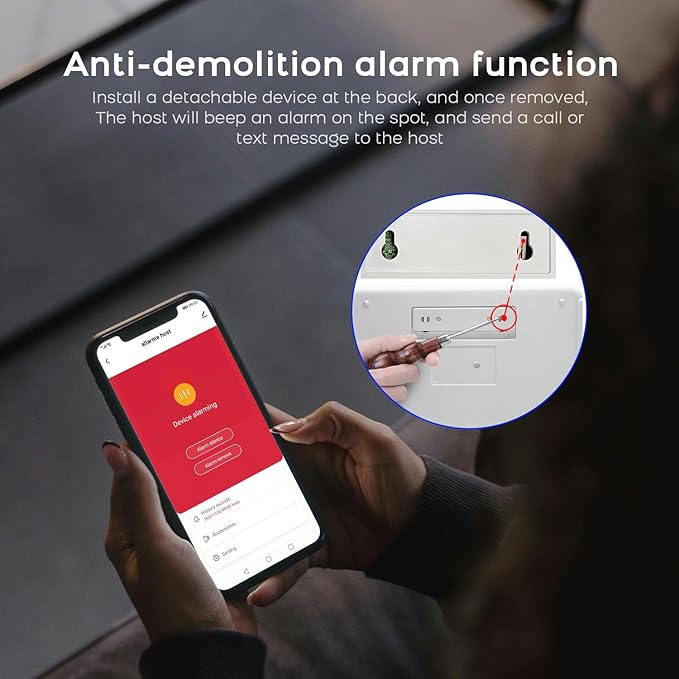 PGST Home Security Systems with LCD Touch Screen,Wireless Burglar Alarm System,Loud Siren,Door and Motion Sensors,4G/Tuya App Remote Control,Compatible with Alexa/Google (10 PCS)