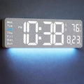 MASHI 2026 Upgrade Digital Wall Clock, 16" Large Display Digital Clock with Remote Control, Auto-Dimming Wall Clock with Night Light, DST, Date Week,Temp for Living Room, Gift for Elderly (Grey)