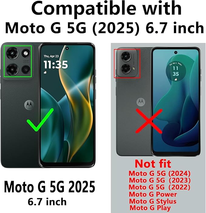 for Moto G 2026/2025 Case, Moto G Play 2026 Case [15 FT Military Grade Drop Protection] with 2X Tempered Glass Screen Protector, Shockproof Phone Case for Moto G 2026/2025 White