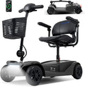 WayCare 15-25 Miles Long Range Mobility Scooter,Weight Capacity 300 LBS+ Powered Mobility Scooters for Seniors, Compact Duty Mobile for Travel with LED Headlight and Detachable Basket(Black)