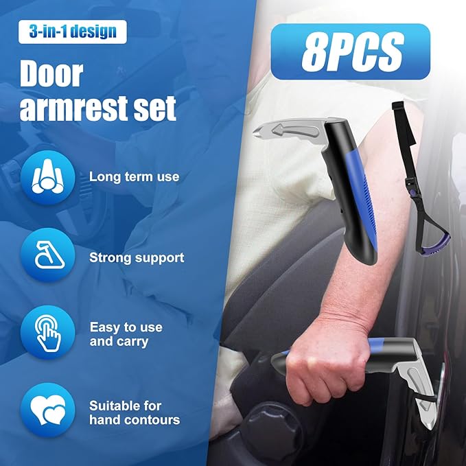 1/2/4 Pcs Car Handle Cane, Portable Car Door Latch Handle Assist, Car Handle Assist Holder for Elderly, Car Support Handle and Car Window Strap for Elderly Seniors Convenience Security (Style 06)