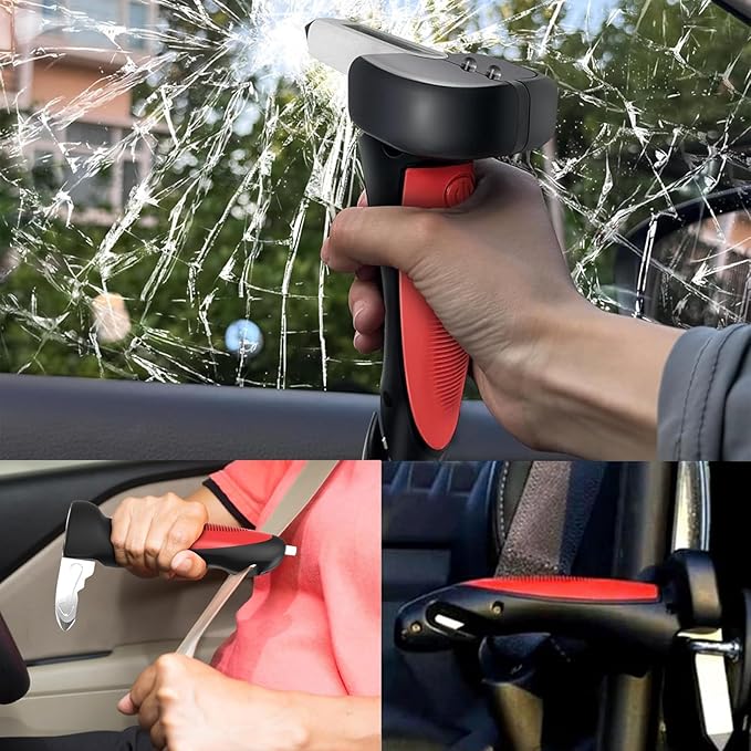 2PCS 4 in 1 Car Door Handle & 2PCS Hand Grab Straps for Elderly, Door Assist Handles Vehicle Support Handles, Multifunction Car Grab Handle, Car Door Latch Handle for Seniors
