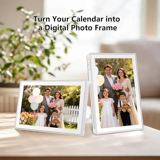 Moonka 10.1" Wall Planner Digital Calendar & Chore Chart, Smart Full HD Touchscreen Interactive Display for Family Schedules, To Do List, Meal Planner, Great for Organizing Your 2026 Calendar