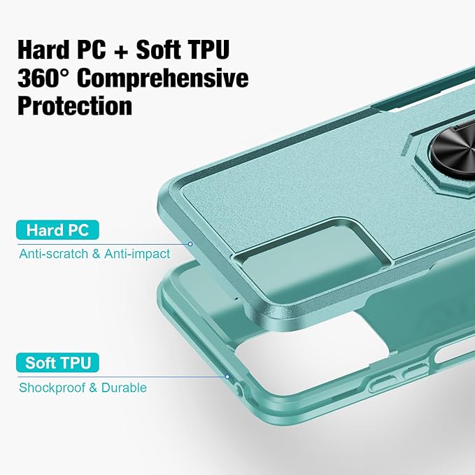 for Motorola Moto G Stylus 2026/2025 Case [15 FT Military Grade Drop Protection] with 2X Tempered Glass Screen Protector, Heavy-Duty Shockproof Magnetic Kickstand Case Green