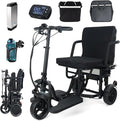 2026 New Folding Mobility Scooters for Adults, 20 Miles Driving Distance, 3 Wheel Ultra Lightweight Travel Mobility Scooters, Foldable Portable Power Scooters for Seniors, Airline Approved