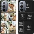 Design Your Own Case for Motorola Moto Edge Plus Edge+ 2022, Custom Personalized Photo Collage Text Cover, Customized Picture Shockproof Protective Soft Slim Silicone Case, Gift for Birthday, Black