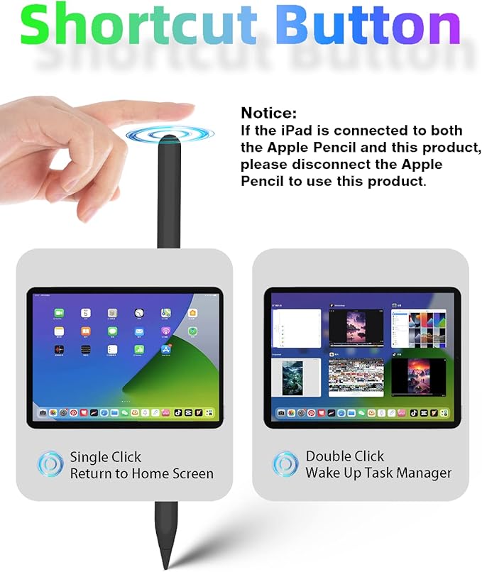 iPad Pencil 2nd Generation with Magnetic Wireless Fast Charging, Same as Apple Pencil 2nd Generation, Stylus Pen Work for iPad Pro 11 in 1/2/3/4, iPad Pro 12.9in 3/4/5/6, iPad Air 4/5, iPad mini 6