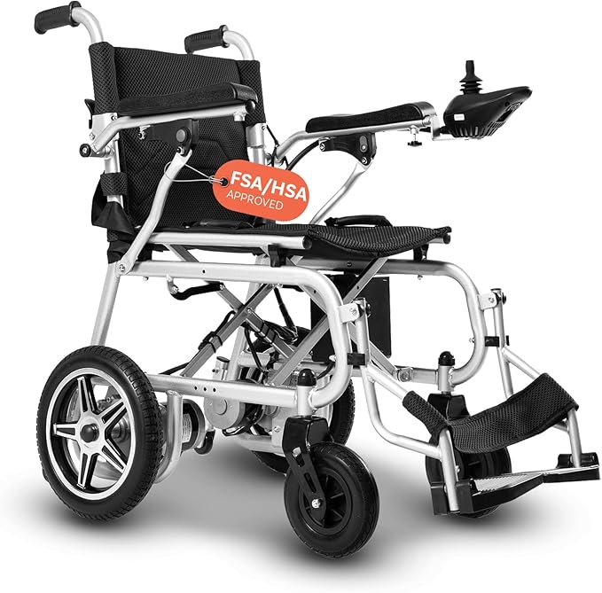 50 Lbs Electric Wheelchairs for Adults, Lightweight, Foldable Wheel Chair for Adults, 500W Motorized Portable Wheelchair for Senior, 300 Lbs Capacity 12-Mile Range (Artemis Pro - Black)