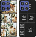 Design Your Own Case for Motorola Moto G Stylus 5G 2025, Custom Personalized Photo Collage Text Cover, Customized Picture Shockproof Protective Soft Slim Silicone Case, Gift for Birthday, Black