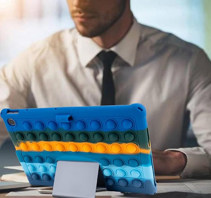 Silicone Tablet Case with Shoulder Strap Built in Pen Holder and Stylus Pen Lightweight Soft Cute Cover Compatible with Lenovo Tab Plus 11.5 Deepblue
