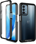 wahhle Oneplus Nord N200 5G Case, Built in Screen Protector Full Body Shockproof Slim Fit Bumper Protective Phone Cover for 1+ Nord N200 5G Men Women-Black/Clear
