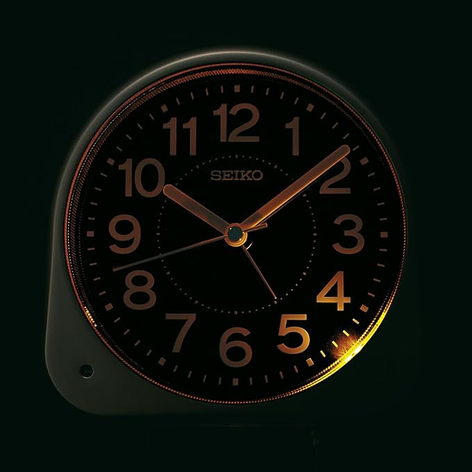 Seiko Alarm Clock Analogue Alarm Clock Night Clock Metallic Silver Metallic 113 x 116 x 66 mm KR525S